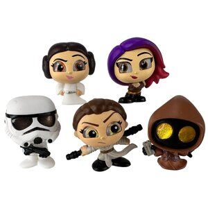 Disney Doorables Star Wars Series 1 Set of 5 Figures Leia Jawa Sabine‎ Wren Rey